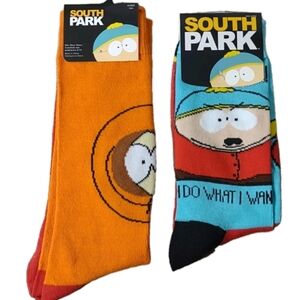 South Park Casual Socks Unisex Novelty Crew Socks Lot of 2 Pair Bundle And Save